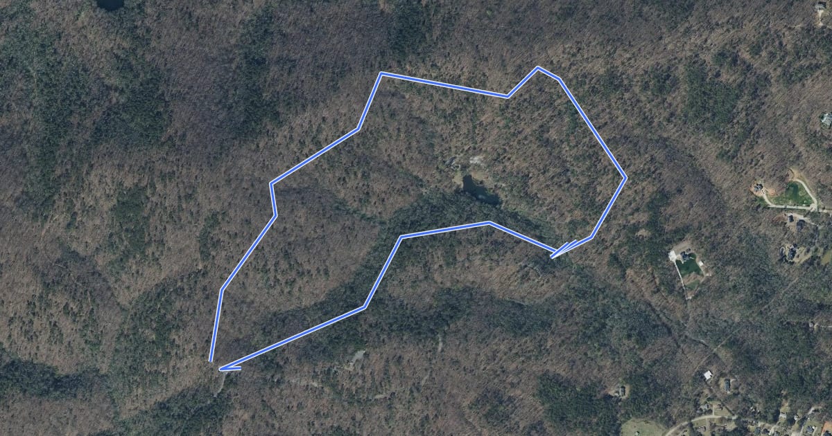 Маршрут Brissy Ridge Trail на спутниковом снимке