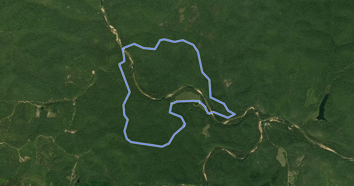Маршрут Broadfoot Loop на спутниковом снимке