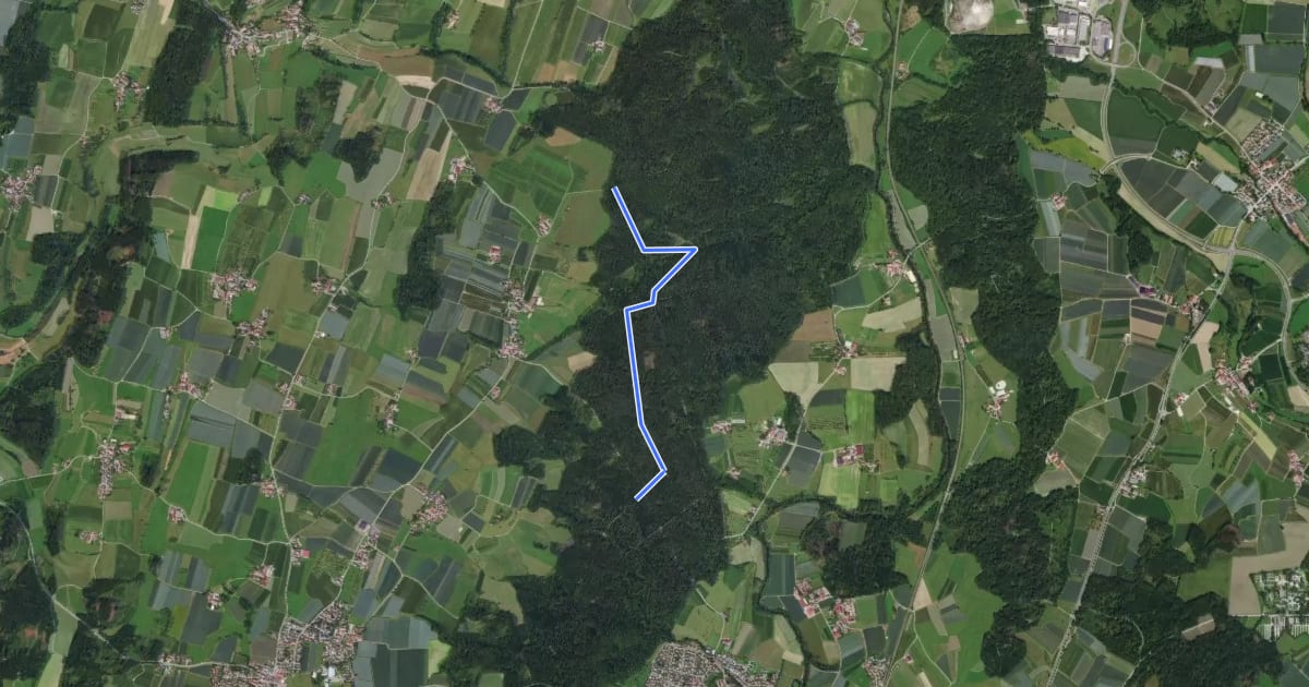 Маршрут Brochenzell - Hinterhof на спутниковом снимке
