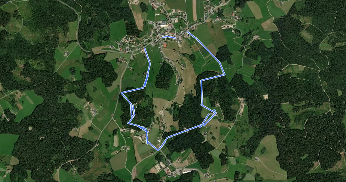 Маршрут Brockenbergweg Nr. 33 на спутниковом снимке