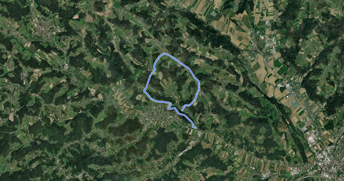 Маршрут Brodingberg - Wanderweg 2 на спутниковом снимке
