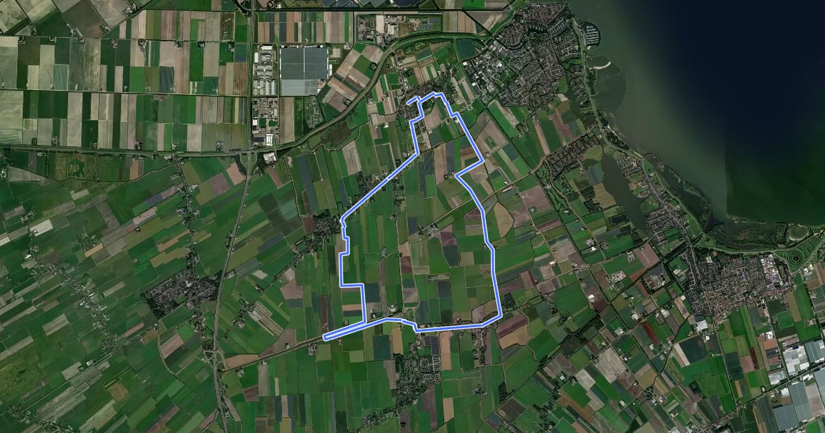Маршрут Broerdijkroute на спутниковом снимке
