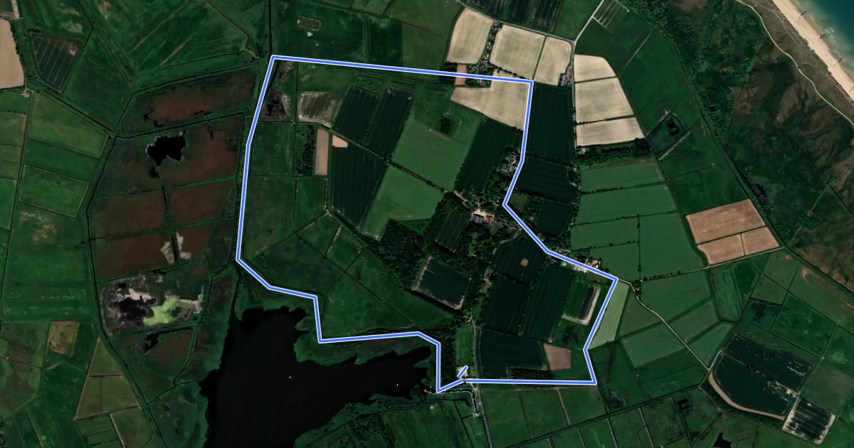 Маршрут Brograve Mill Walk, Horsey Windpump на спутниковом снимке