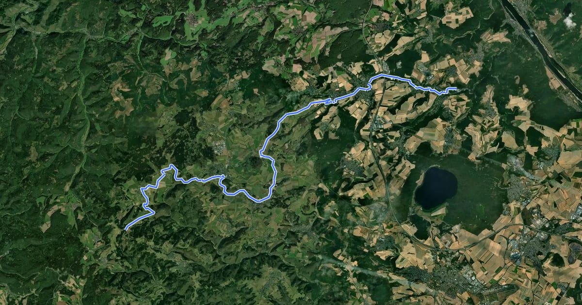 Маршрут Brohltalradweg на спутниковом снимке