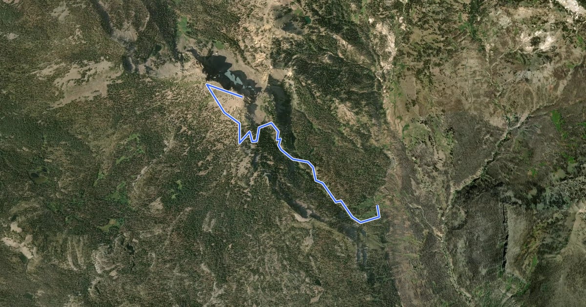 Маршрут Brokeoff Mountain Trail на спутниковом снимке