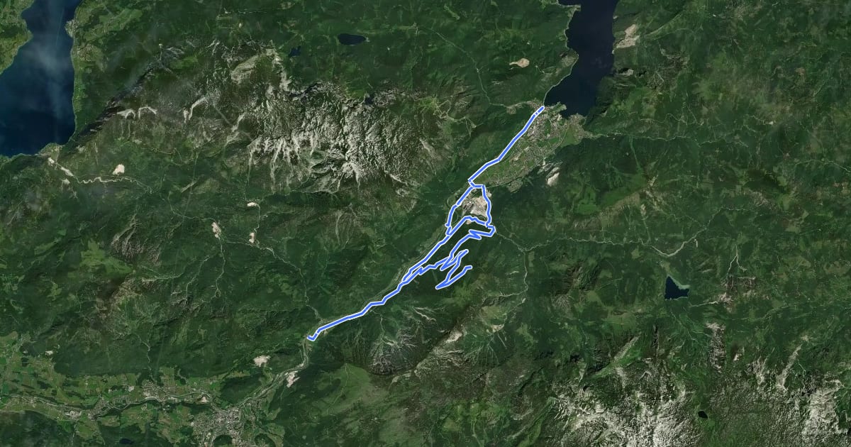 Маршрут Bromberg Moutainbikestrecke на спутниковом снимке