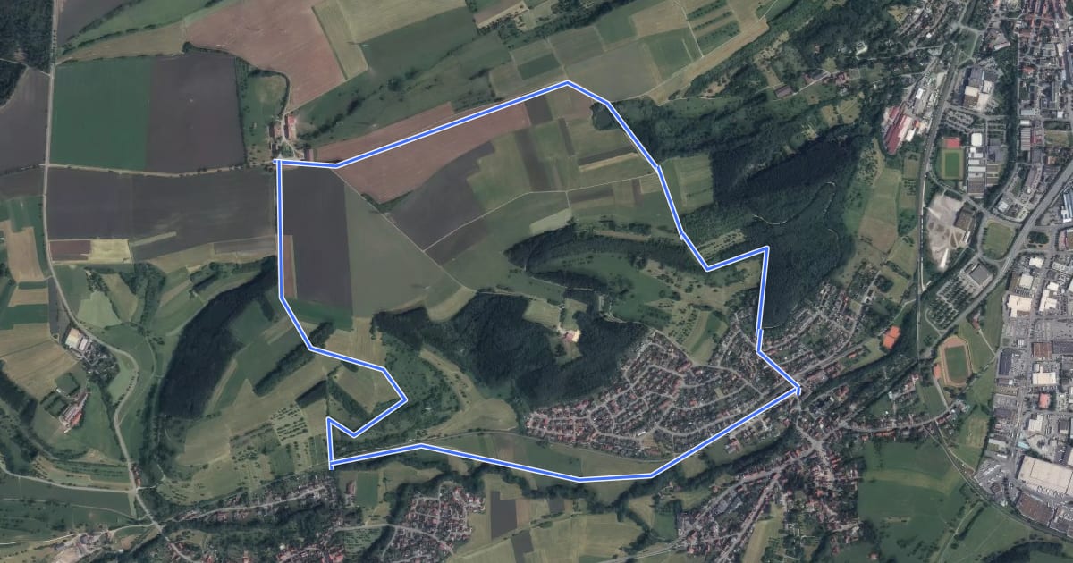 Маршрут Bronnhaupten-Rundweg на спутниковом снимке