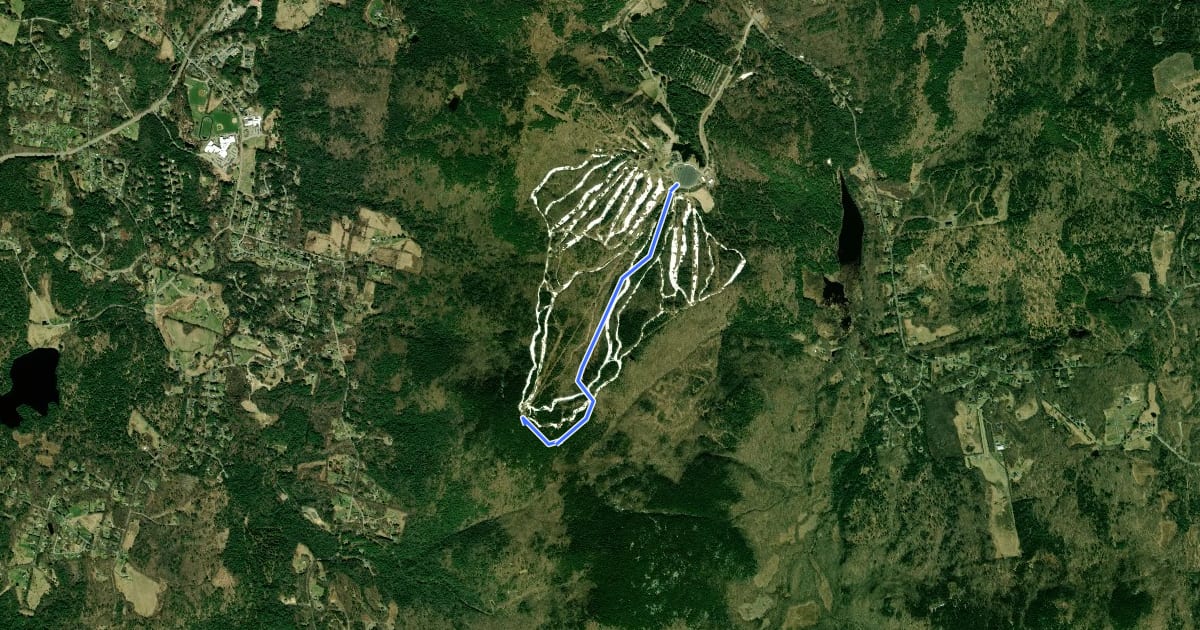 Маршрут Brook Trail на спутниковом снимке