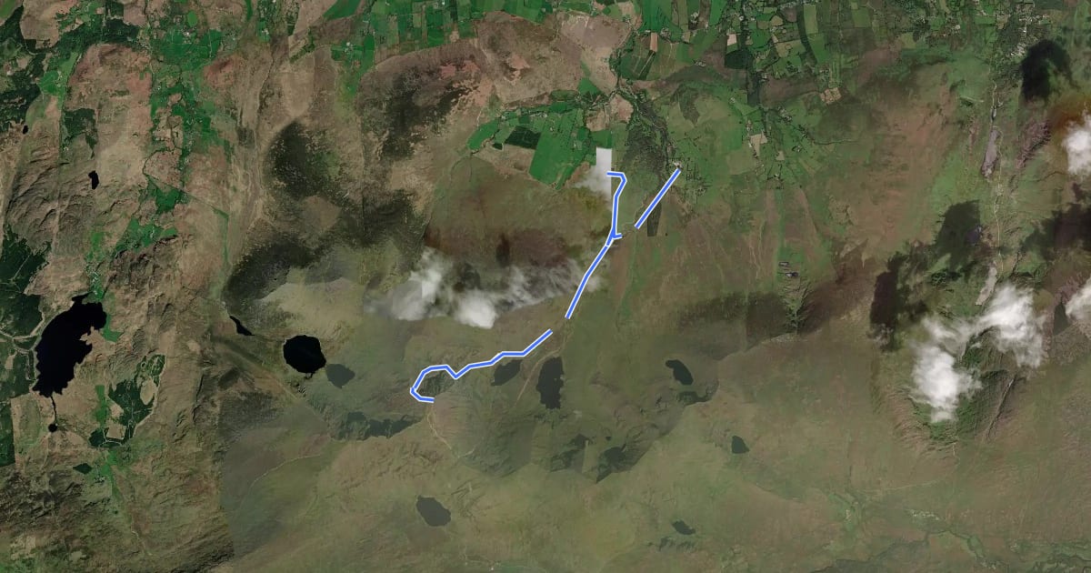 Маршрут Brother O'Shea's Gully (Cummeenoughter) Route на спутниковом снимке