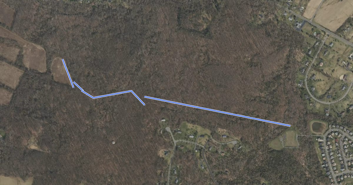 Маршрут Brown Trail на спутниковом снимке