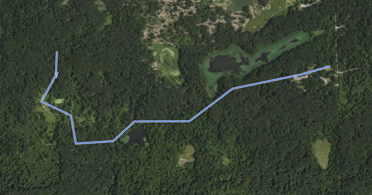 Маршрут Brown West Trail на спутниковом снимке