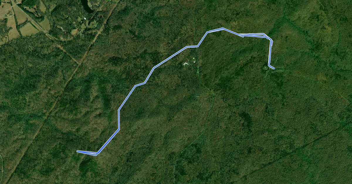Маршрут Browns Mountain Trail на спутниковом снимке