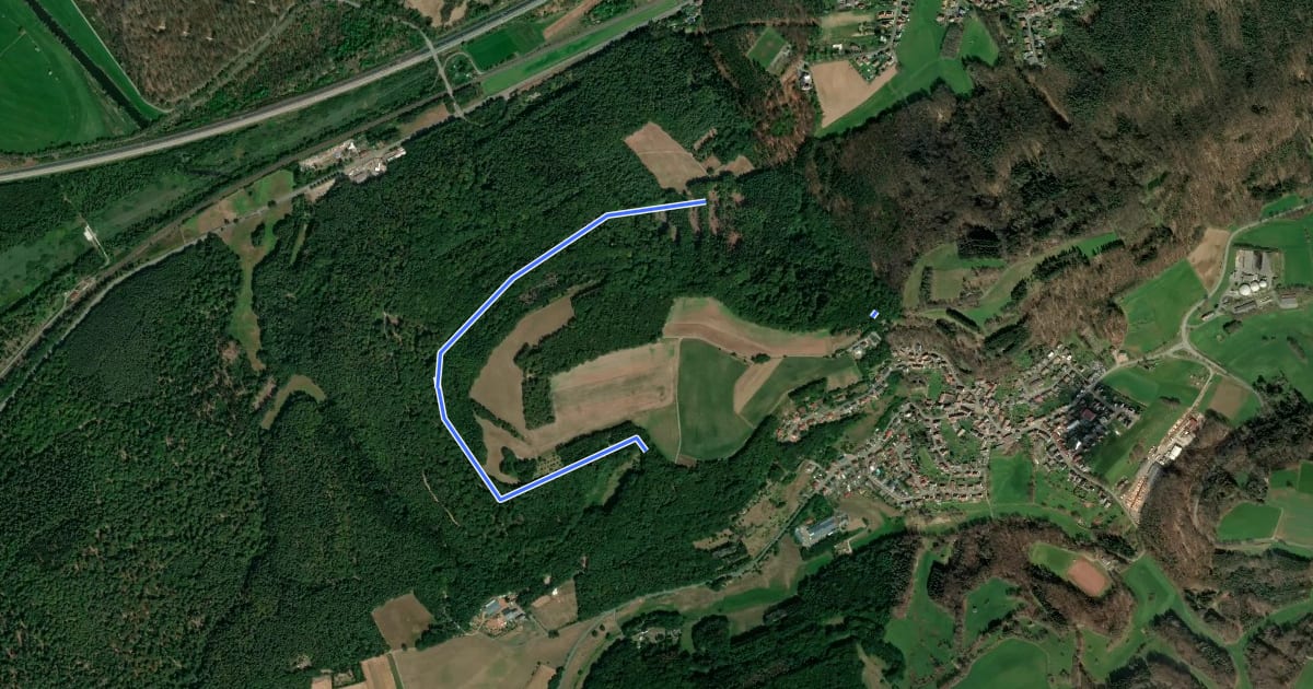 Маршрут Bruchmühlbach-Miesau Rundweg B12 на спутниковом снимке