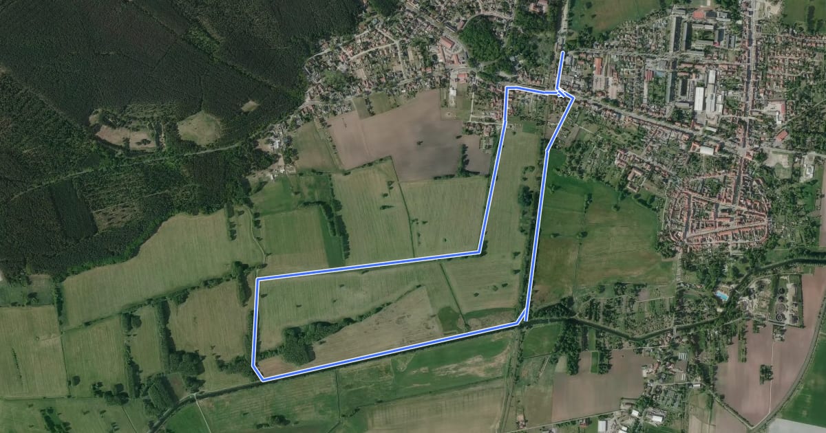 Маршрут Bruchwiesenweg на спутниковом снимке