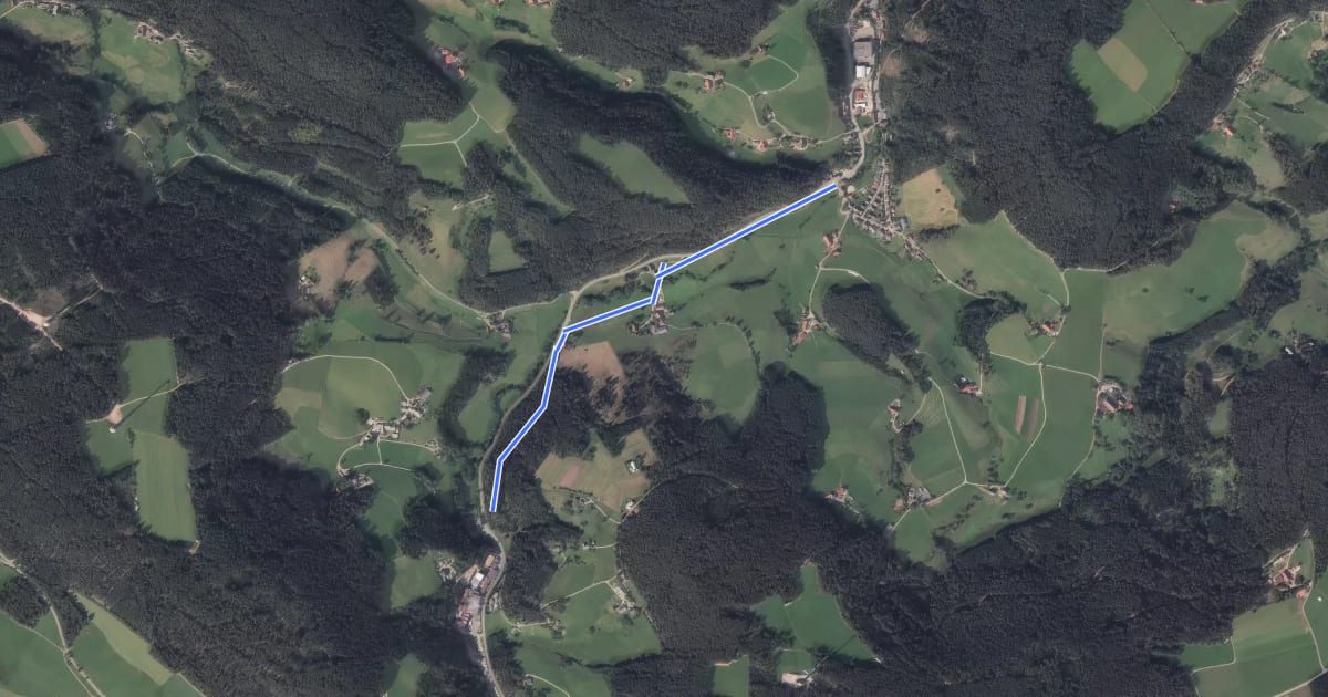 Маршрут Bruck Am Schützen - Am Felsen на спутниковом снимке