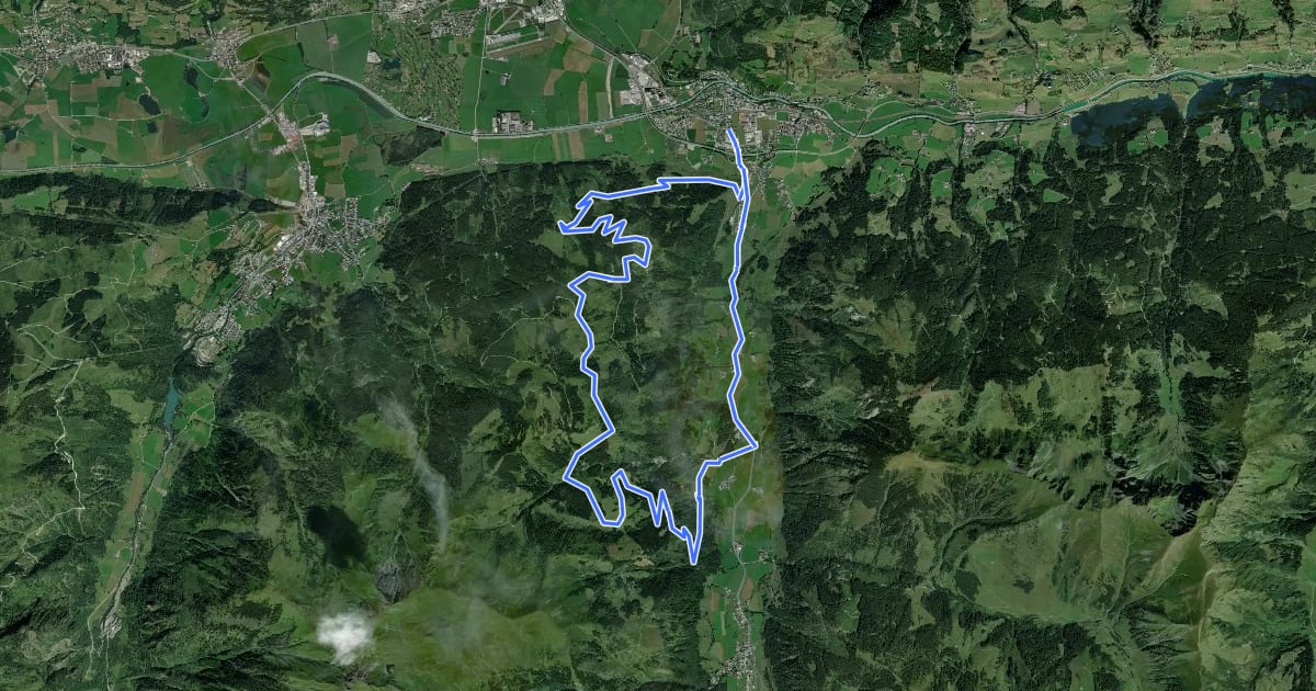Маршрут Brucker Berg Seeblickrunde на спутниковом снимке
