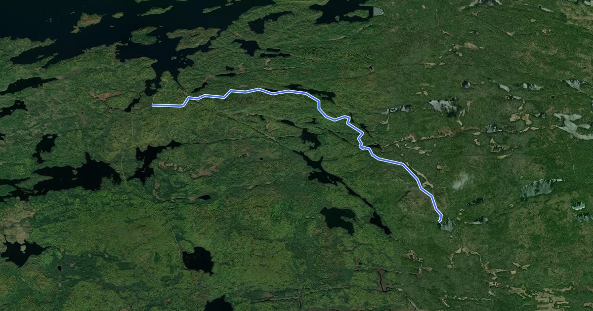 Маршрут Brule Lake Trail на спутниковом снимке