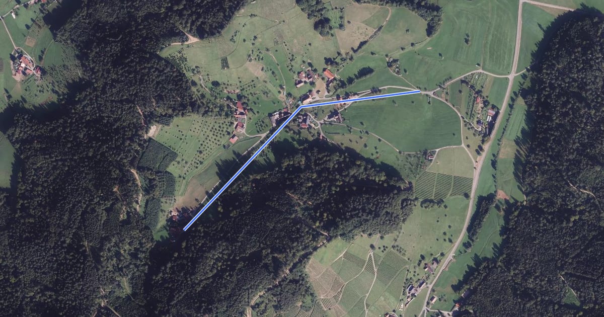 Маршрут Brumatt - Windeckerhof на спутниковом снимке