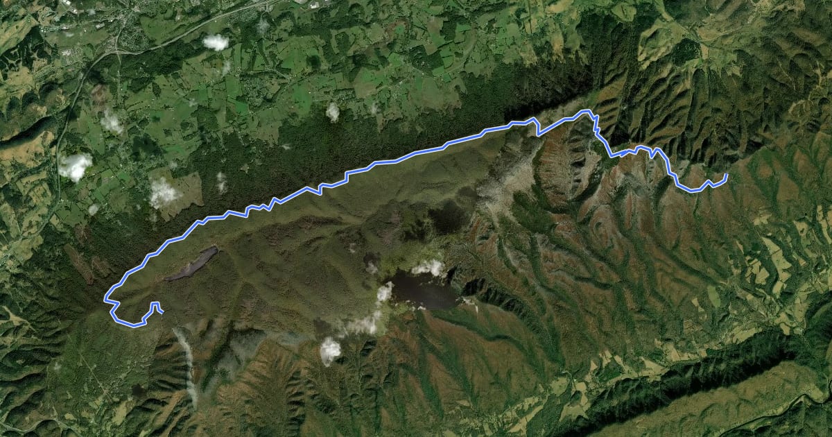 Маршрут Brumley Mountain Trail на спутниковом снимке