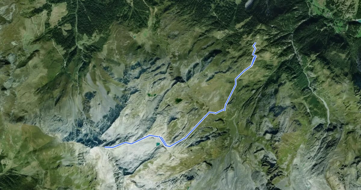 Маршрут Brunet > Mt-Rogneux на спутниковом снимке