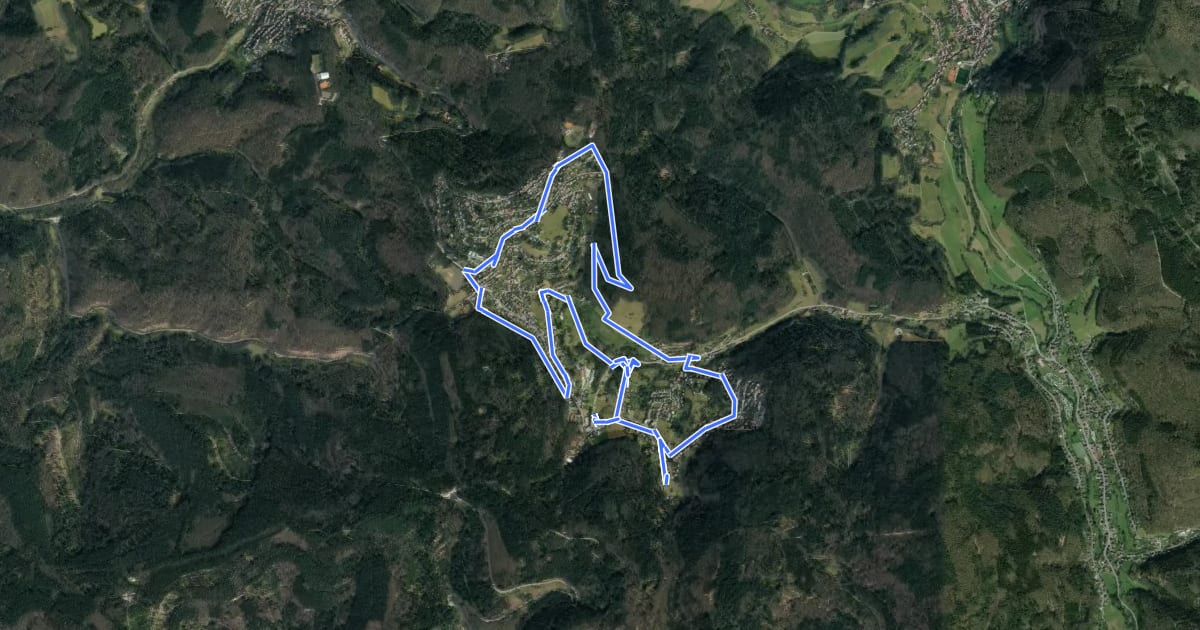 Маршрут Brunnen-Wanderweg на спутниковом снимке