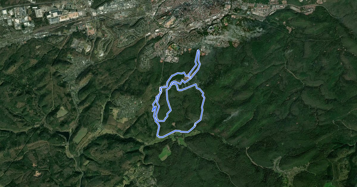 Маршрут Brunnenwanderweg на спутниковом снимке