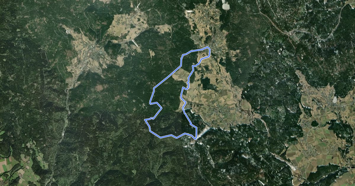 Маршрут Brunnenweg на спутниковом снимке