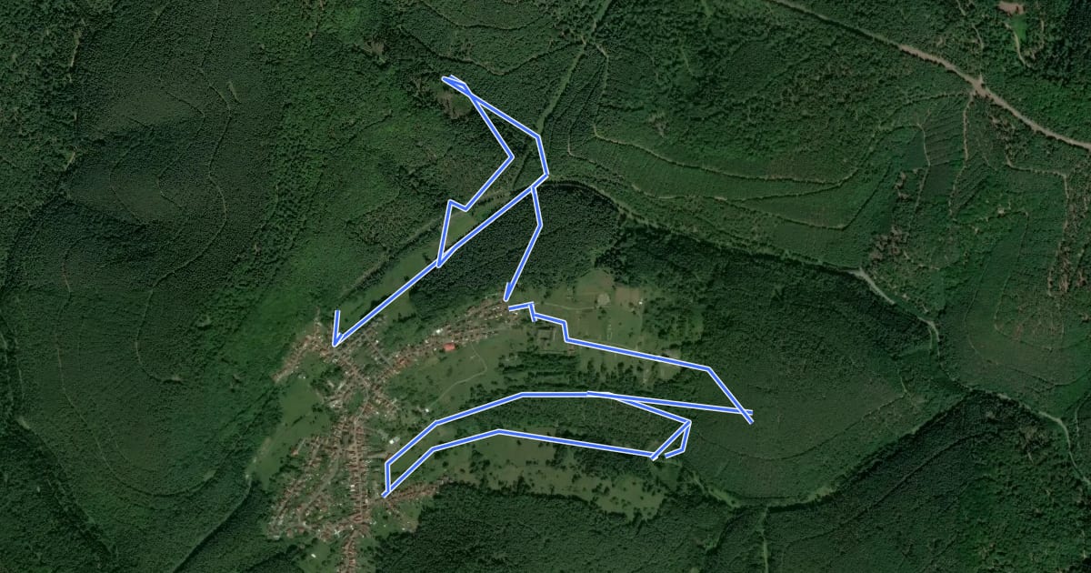 Маршрут Brunnenweg на спутниковом снимке