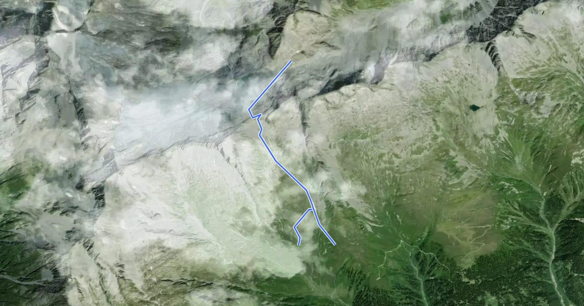 Маршрут Brunnipass на спутниковом снимке