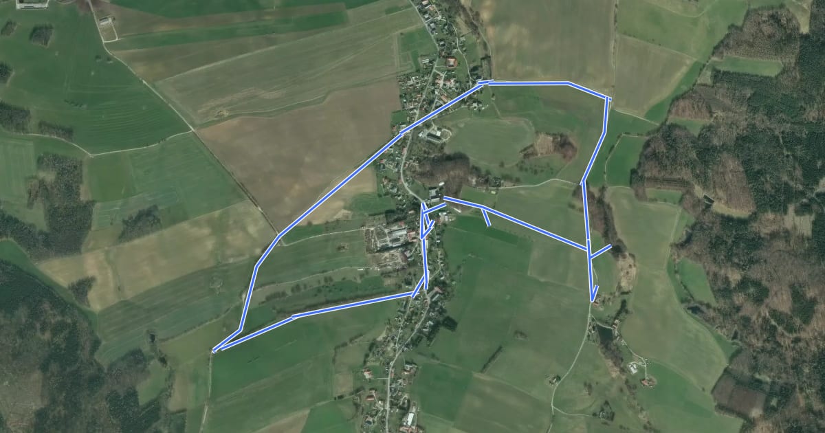 Маршрут Bruno-Barthel-Rundweg на спутниковом снимке