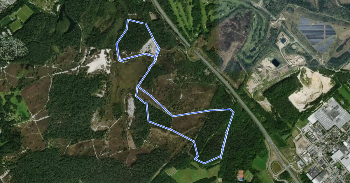 Маршрут Brunssummer Heide NM1 Rode route на спутниковом снимке