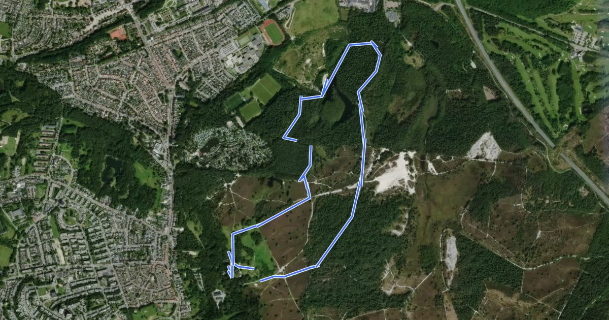 Маршрут Brunssummer Heide NM4 Witte route на спутниковом снимке