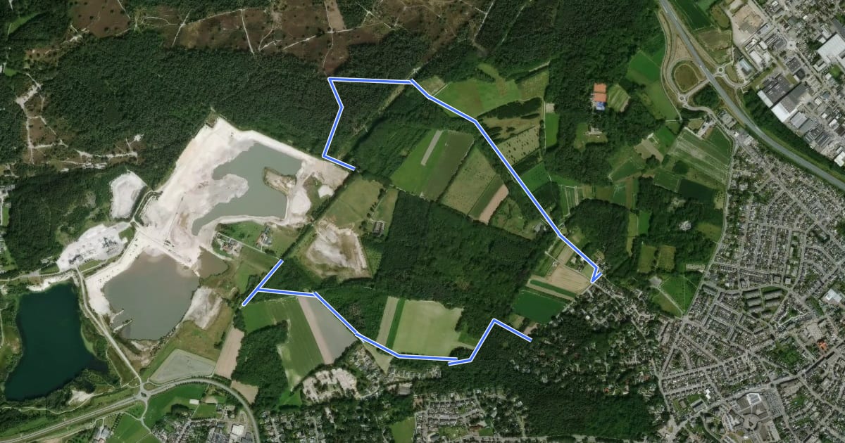 Маршрут Brunssummer Heide NM5 Paarse route на спутниковом снимке