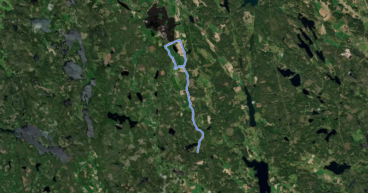 Маршрут Brunt cykelturförslag на спутниковом снимке