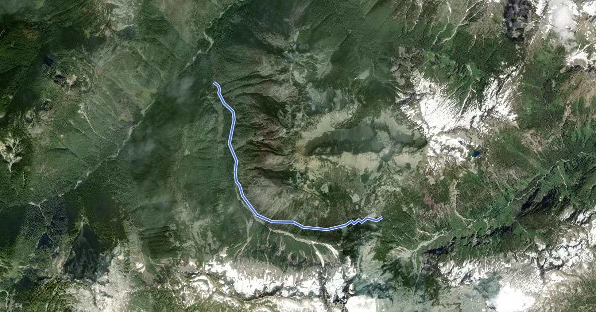 Маршрут Brush Creek Trail на спутниковом снимке