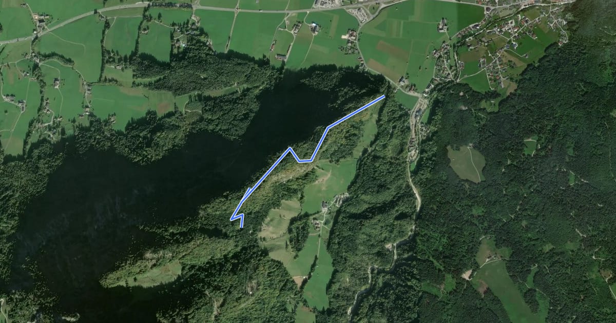 Маршрут Brustwand Aussichtsweg на спутниковом снимке