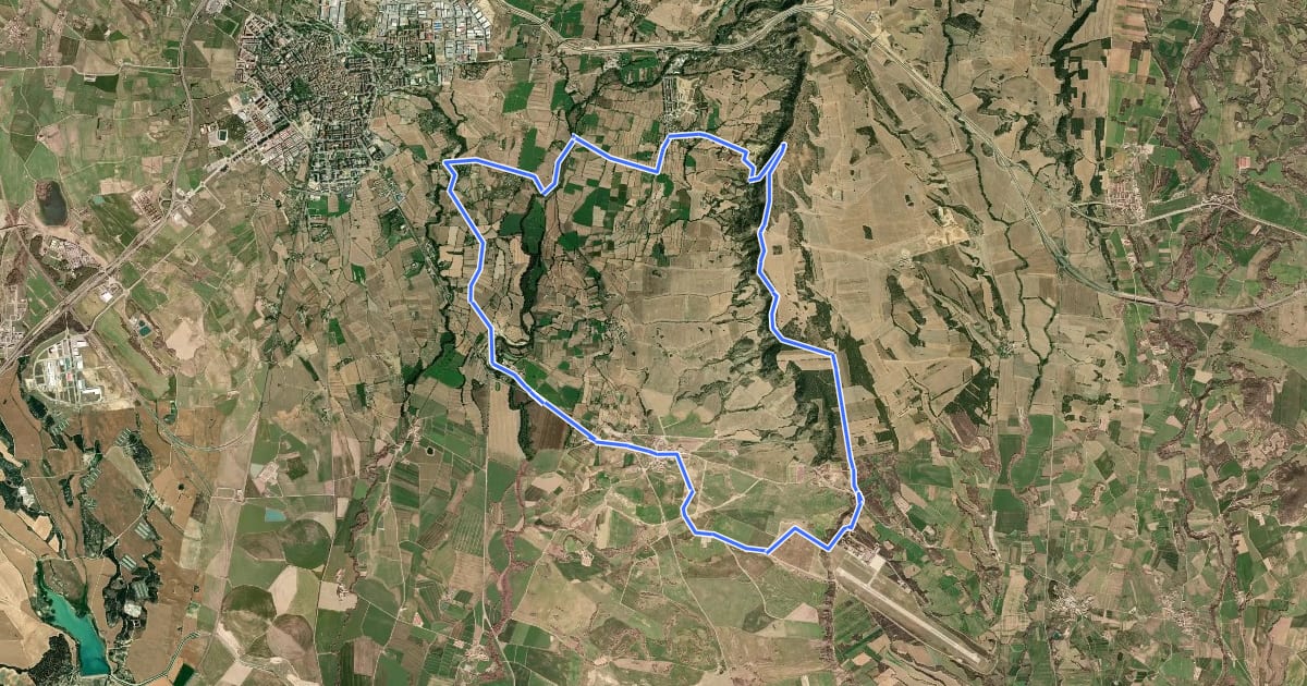 Маршрут BTT 03 Río Flumen на спутниковом снимке