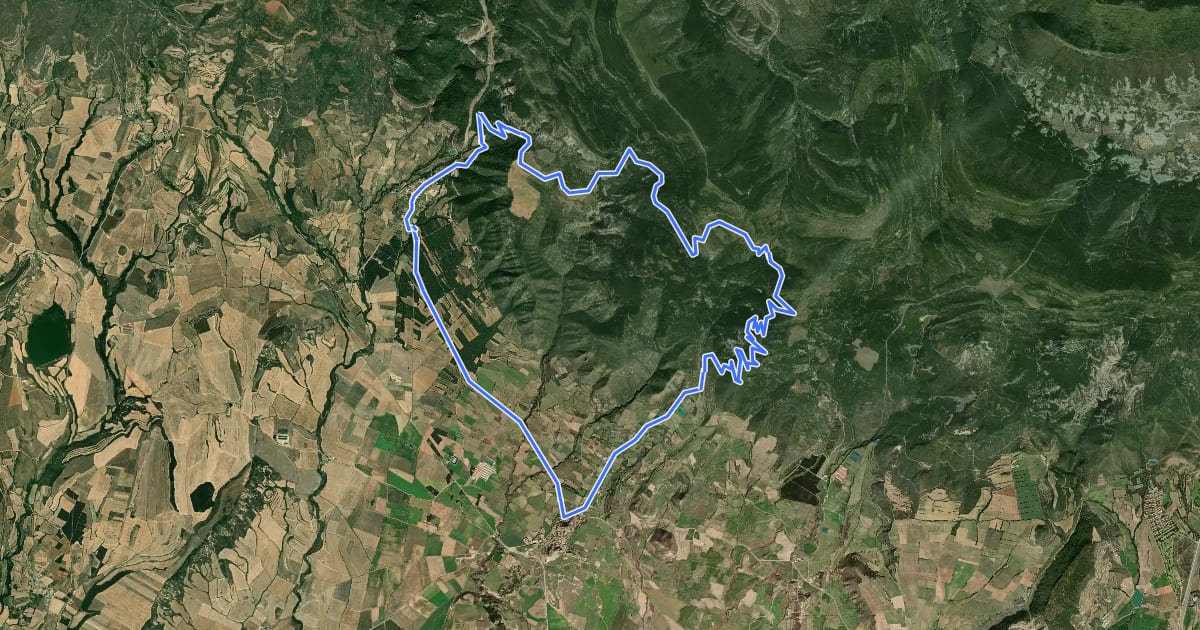 Маршрут BTT 11 Circular Bolea - Virgen de la Peña на спутниковом снимке