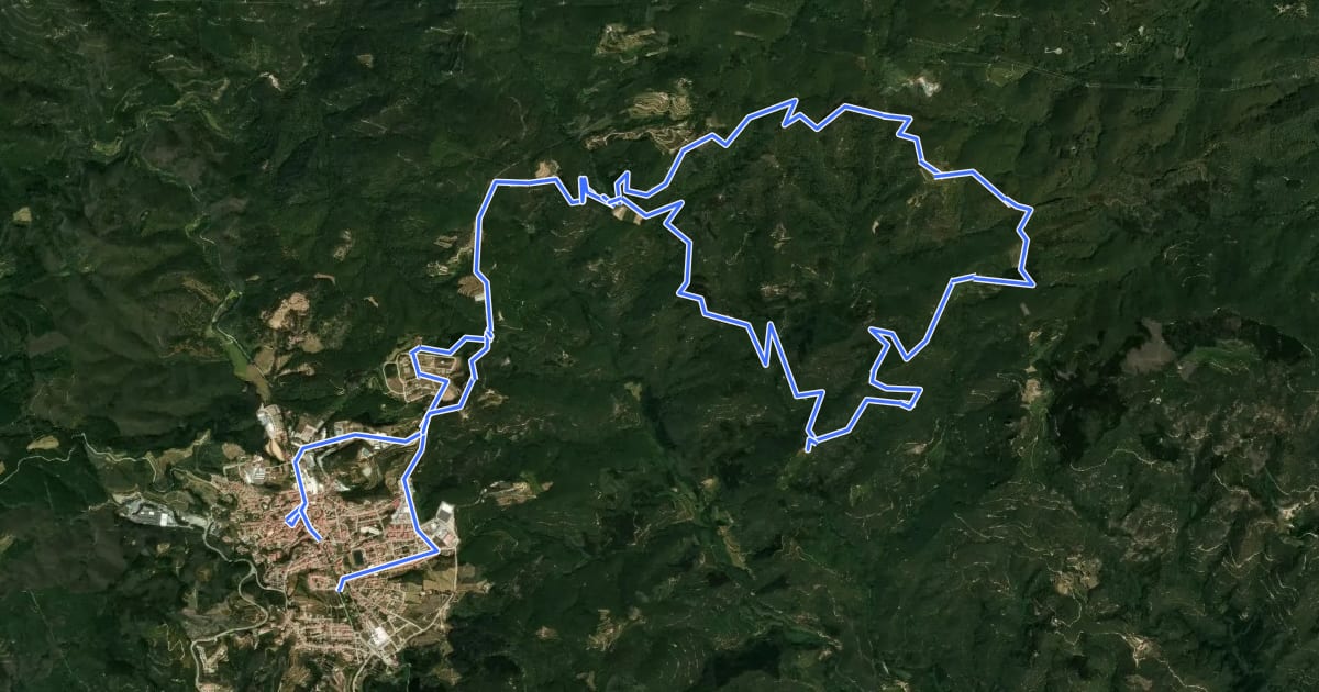 Маршрут BTT la Selva - 12. Les Ermites на спутниковом снимке