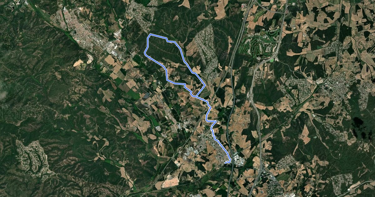 Маршрут BTT la Selva - 8. Vallcanera-Serramagra на спутниковом снимке