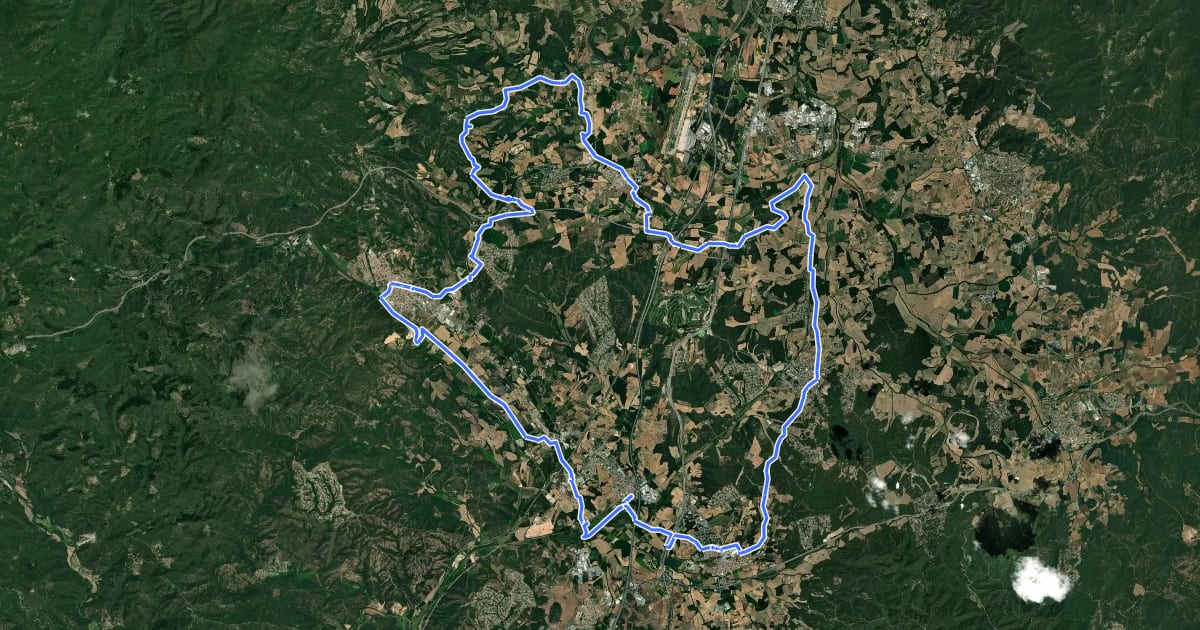 Маршрут BTT la Selva - Circular Centre на спутниковом снимке