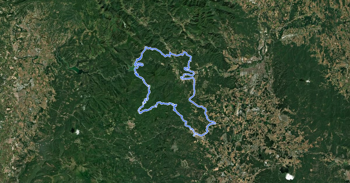 Маршрут BTT la Selva - Circular Nord на спутниковом снимке