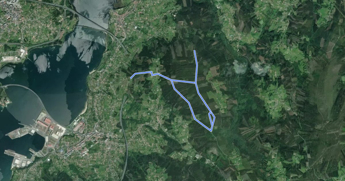 Маршрут Btt Marraxon на спутниковом снимке