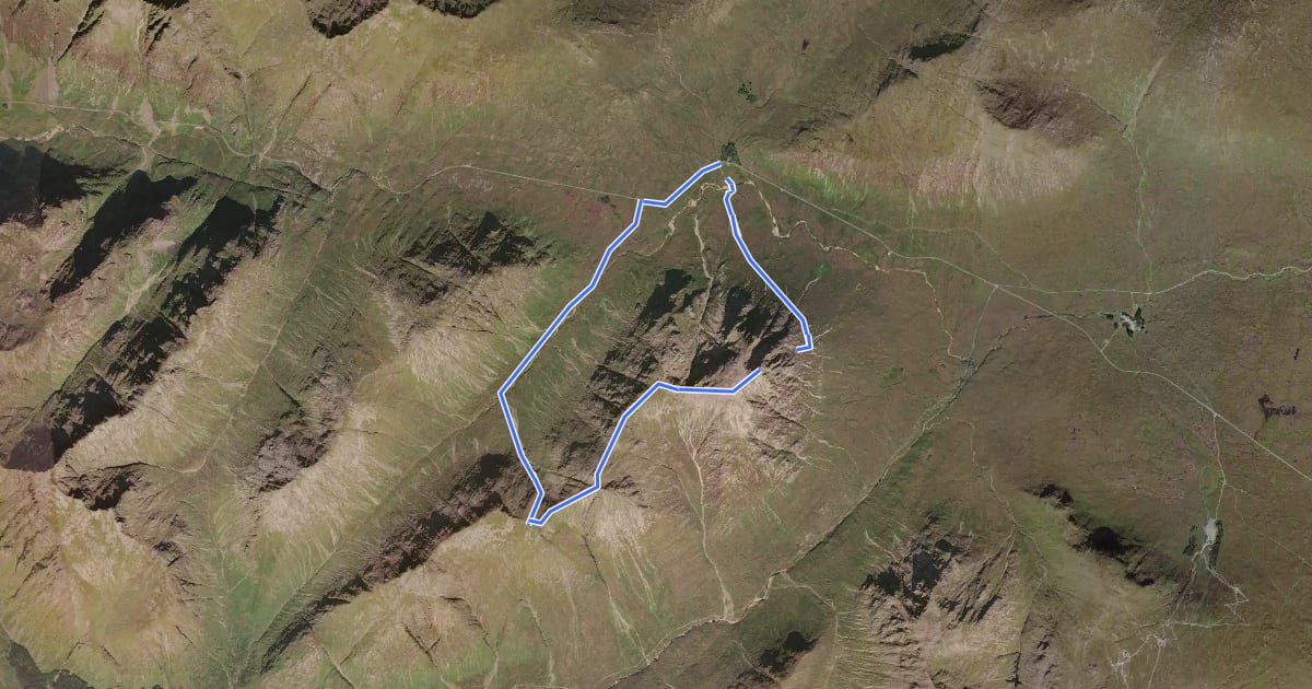 Маршрут Buachaille Etive Mór Trail на спутниковом снимке