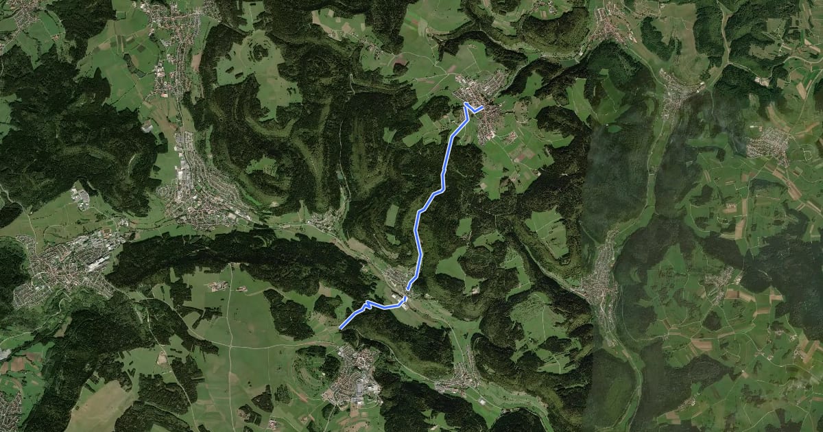 Маршрут Bubsheim - Obernheim на спутниковом снимке