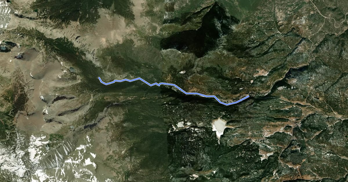 Маршрут Buchannan Pass Trail на спутниковом снимке