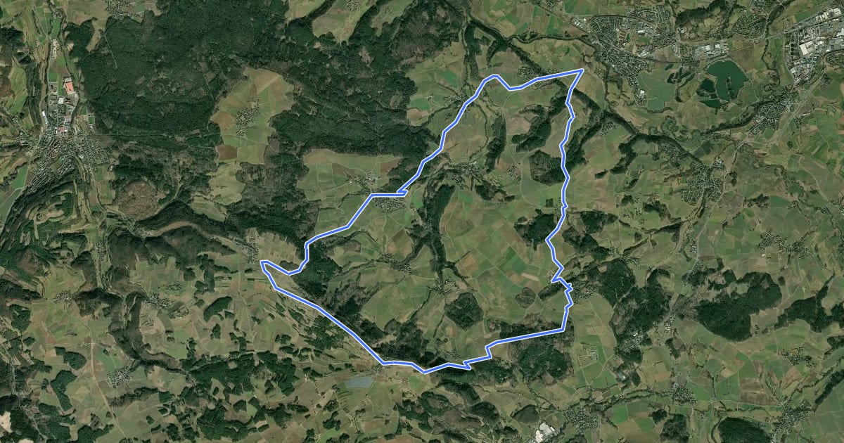 Маршрут Buchauer Weg (Buchau/Thurnau) на спутниковом снимке