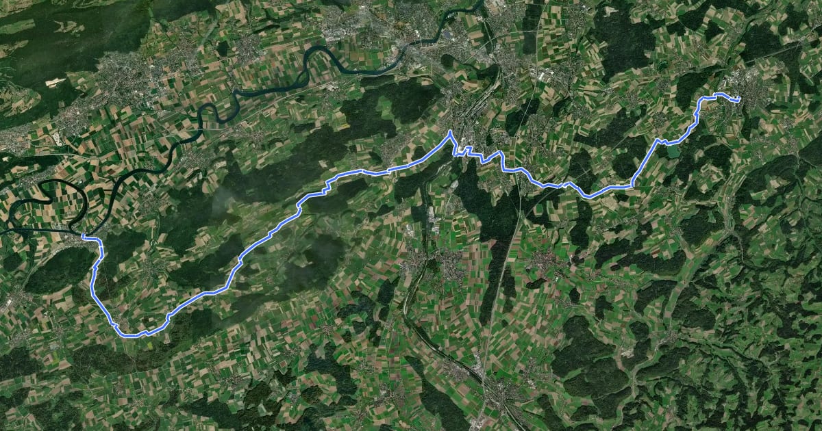Маршрут Bucheggberg-Route на спутниковом снимке