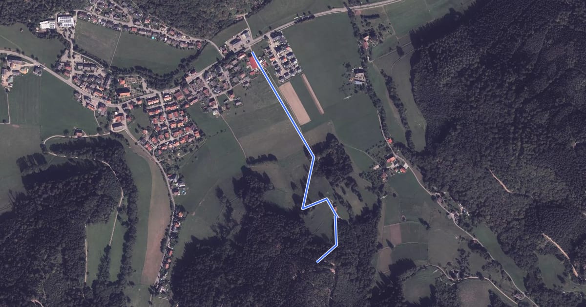 Маршрут Buchenbach Hitzenhof - Johanniterweg на спутниковом снимке