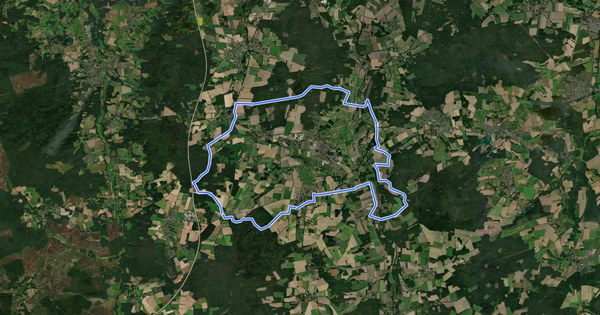 Маршрут Buchenweg Reitweg на спутниковом снимке
